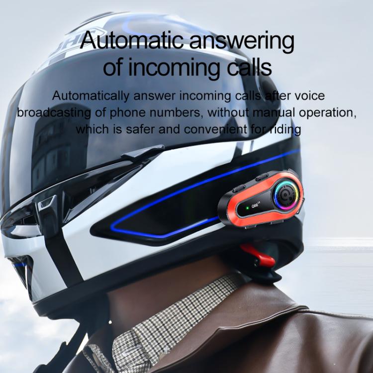 Q08-2X Motorcycle Helmet Wireless Walkie-Talkie Bluetooth Earphone, Hard Mic, Soft Mic, Hard + Soft Mic