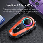 Q08-2X Motorcycle Helmet Wireless Walkie-Talkie Bluetooth Earphone, Hard Mic, Soft Mic, Hard + Soft Mic
