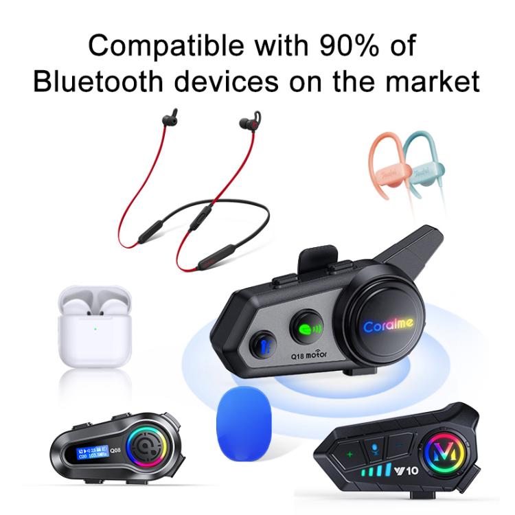 Q18 Motorcycle Helmet Wireless Walkie-Talkie Bluetooth Earphone