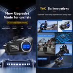 Y6X Intercom Helmet BT Headset For 4-person, 2-in-1 Mic, Soft Mic, Hard Mic