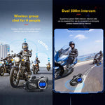 Y6X Intercom Helmet BT Headset For 4-person, 2-in-1 Mic, Soft Mic, Hard Mic