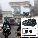 Q30 Pro LED Digital Display Motorcycle Helmet Wireless Walkie-Talkie Bluetooth Earphone, Hard Mic, Soft Mic, Hard + Soft Mic