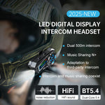 Q30 Pro LED Digital Display Motorcycle Helmet Wireless Walkie-Talkie Bluetooth Earphone, Hard Mic, Soft Mic, Hard + Soft Mic