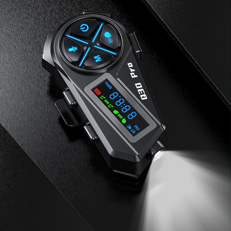 Q30 Pro LED Digital Display Motorcycle Helmet Wireless Walkie-Talkie Bluetooth Earphone, Hard Mic, Soft Mic, Hard + Soft Mic
