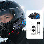 Y8 Intercom Helmet BT Headset For 2-person, 2-in-1 Mic, Soft Mic, Hard Mic