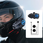 Y8 Intercom Helmet BT Headset For 2-person, 2-in-1 Mic, Soft Mic, Hard Mic