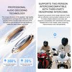 Y8 Intercom Helmet BT Headset For 2-person, 2-in-1 Mic, Soft Mic, Hard Mic