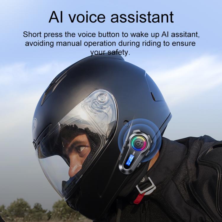 Q08 Motorcycle Helmet Wireless Walkie-Talkie Bluetooth Earphone Support FM, Hard Mic, Soft Mic, Hard + Soft Mic