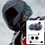 Y20 MAX BT 5.3 Intercom Headset with 16 RGB Light Effects, AI Voice Assistant, Two-Way, 2-in-1 Mic, Soft Mic, Hard Mic