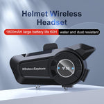 Y50 Standard Edition BT Helmet Intercom Headset, AI Voice Assistant, IPX6 Waterproof, 2-in-1 Mic, Soft Mic, Hard Mic