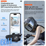 Y50 Standard Edition BT Helmet Intercom Headset, AI Voice Assistant, IPX6 Waterproof, 2-in-1 Mic, Soft Mic, Hard Mic