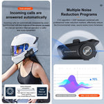 Y50 Standard Edition BT Helmet Intercom Headset, AI Voice Assistant, IPX6 Waterproof, 2-in-1 Mic, Soft Mic, Hard Mic