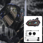 Y20-2x Motorcycle Helmet Intercom Headset, CVC Noise Reduction, AI Voice Assistant, IPX6 Waterproof, 2-in-1 Mic, Soft Mic, Hard Mic