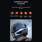 Y20-2x Motorcycle Helmet Intercom Headset, CVC Noise Reduction, AI Voice Assistant, IPX6 Waterproof, 2-in-1 Mic, Soft Mic, Hard Mic