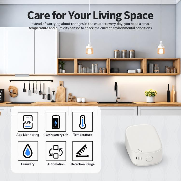 ZSS-S01-TH Tuya Smart Home Temperature and Humidity Sensor Compatible with ZigBee
