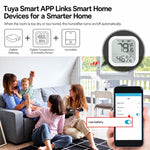 ZSS-KB-TH-LF-C Tuya Smart LCD Digital Display Temperature and Humidity Sensor Compatible with Zigbee