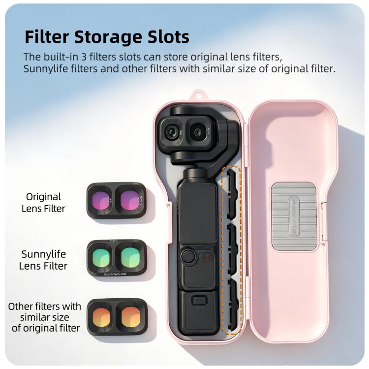 Sunnylife Shock-proof Storage Box Protective Cover with Filter Box, For DJI Osmo Pocket 4P