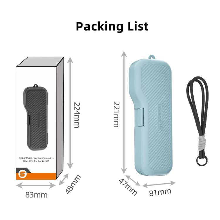 Sunnylife Shock-proof Storage Box Protective Cover with Filter Box, For DJI Osmo Pocket 4P