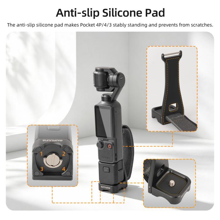 Sunnylife Portable Hand Band Metal Extension Handle Mount Expansion Frame, For DJI Osmo Pocket 4P / 4 / 3