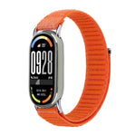 Metal Connector Style Wave Texture Nylon Hook and Loop Fastener Watch Band, For Xiaomi Smart Band 11 / 10 / 9 / 8