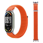 Metal Connector Style Wave Texture Nylon Hook and Loop Fastener Watch Band, For Xiaomi Smart Band 11 / 10 / 9 / 8
