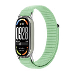 Metal Connector Style Wave Texture Nylon Hook and Loop Fastener Watch Band, For Xiaomi Smart Band 11 / 10 / 9 / 8