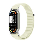Metal Connector Style Wave Texture Nylon Hook and Loop Fastener Watch Band, For Xiaomi Smart Band 11 / 10 / 9 / 8