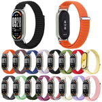 Metal Connector Style Wave Texture Nylon Hook and Loop Fastener Watch Band, For Xiaomi Smart Band 11 / 10 / 9 / 8