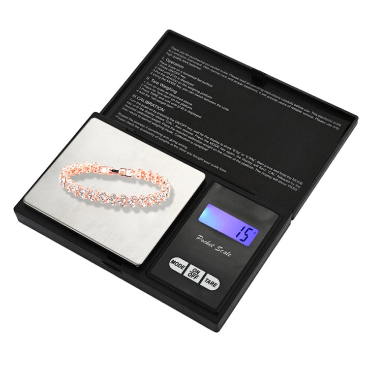 MH-8015 Bilancia elettronica portatile per gioielli in oro con diamanti ad alta precisione (0,01 g ~ 100 g), batterie escluse, MH-8015 100g