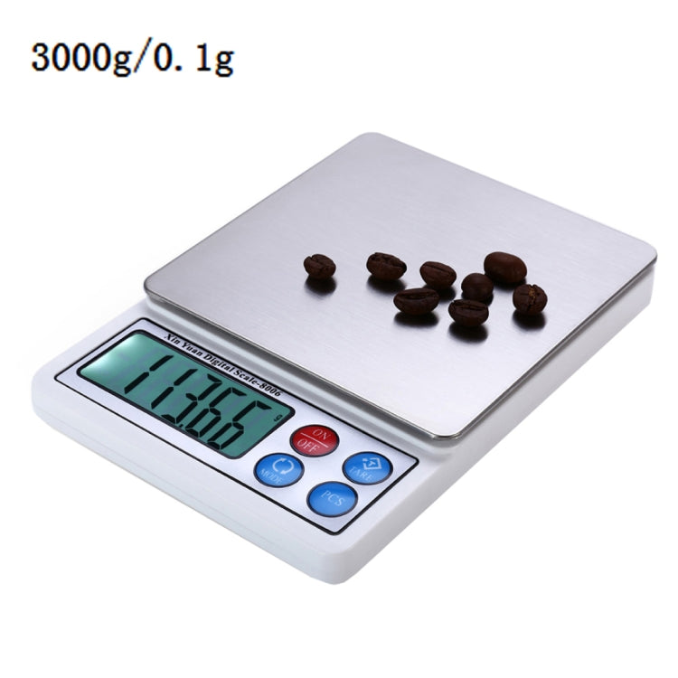 Bilancia elettronica ad alta precisione con display XY-8006 da 2,2 pollici (0,1 g~3000 g), batterie escluse, 3000g/0.01g