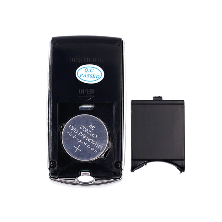 ATP136 Chiavi per auto portatili Forma Mini Bilancia elettronica per gioielli in oro con diamanti ad alta precisione (0,01 g ~ 100 g), batterie escluse, ATP136 100g / 0.01g