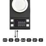 MH-8028 50 g x 0,001 g Dispositivo di bilanciamento elettronico digitale portatile per gioielli con diamanti Gemma carati da laboratorio ad alta precisione con schermo LCD da 1,6 pollici, 50g/0.001g