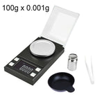 MH-8028 100 g x 0,001 g Dispositivo di bilanciamento elettronico digitale portatile per gioielli con diamanti Gemma carati da laboratorio ad alta precisione con schermo LCD da 1,6 pollici, 100g/0.001g