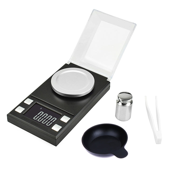 MH-8028 100 g x 0,001 g Dispositivo di bilanciamento elettronico digitale portatile per gioielli con diamanti Gemma carati da laboratorio ad alta precisione con schermo LCD da 1,6 pollici, 100g/0.001g