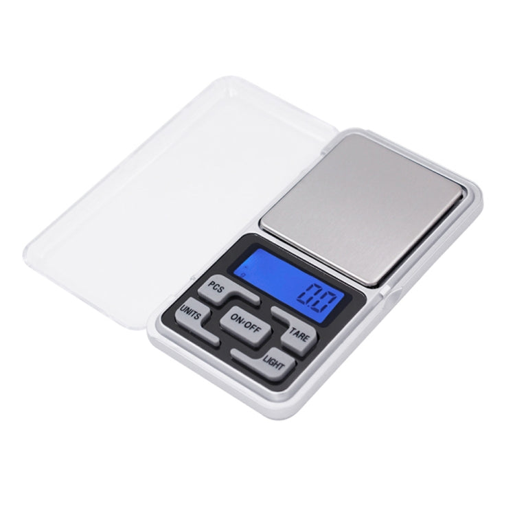 MH-100 500 g x 0,1 g Mini bilancia tascabile elettronica digitale portatile ad alta precisione per telefono cellulare Bilancia con schermo LCD da 1,6 pollici, 500g/0.1g