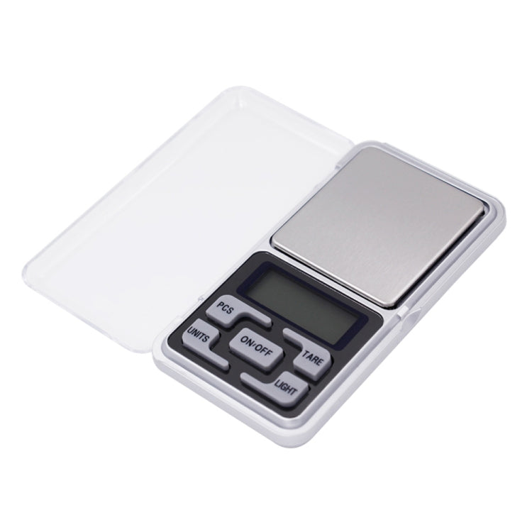 MH-100 500 g x 0,1 g Mini bilancia tascabile elettronica digitale portatile ad alta precisione per telefono cellulare Bilancia con schermo LCD da 1,6 pollici, 500g/0.1g