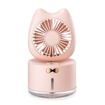 Ventilatore umidificatore spray ricaricabile da tavolo a forma di