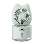 Ventilatore umidificatore spray ricaricabile da tavolo a forma di