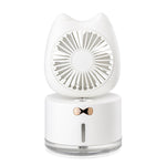 Ventilatore umidificatore spray ricaricabile da tavolo a forma di
