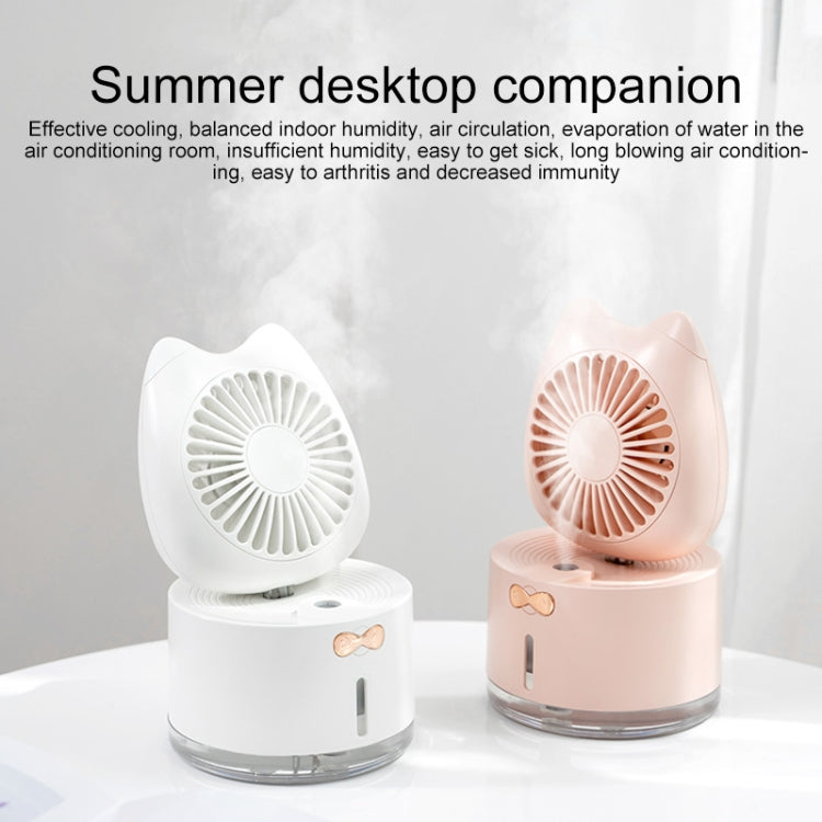 BD-MM1 Cat Shape Household Desktop Rechargeable Spray Humidifier Fan