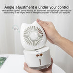 Ventilatore umidificatore spray ricaricabile da tavolo a forma di