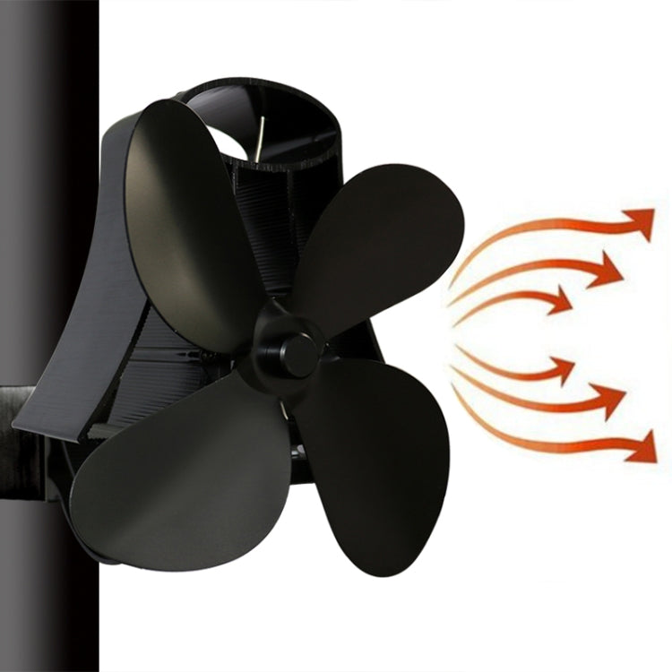 YL-105 4 Blade Aluminum Heat Powered Fireplace Stove Fan, YL-105(Black), YL-105(Bronze), YL-105(Grey), YL-105(Gold), YL-105(Rose Red), YL-105(Silver), YL-105(White)