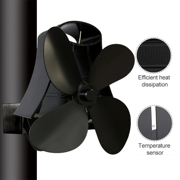 Ventilatore per stufa a legna in alluminio a 4 pale