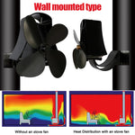 Ventilatore per stufa a legna in alluminio a 4 pale