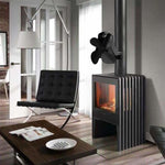 Ventilatore per stufa a legna in alluminio a 4 pale