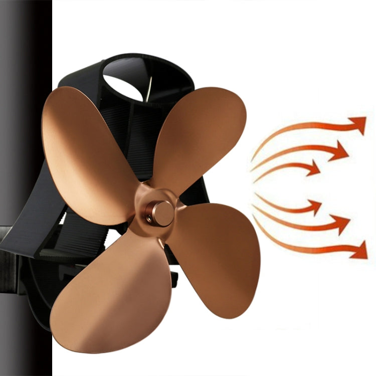 YL-105 Ventilatore per stufa per camino alimentato a calore in alluminio a 4 pale, YL-105 (Black), YL-105 (Bronze), YL-105 (Grey), YL-105 (Gold), YL-105 (Rose Red), YL-105 (Silver), YL-105(White)