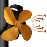 Ventilatore per stufa a legna in alluminio a 4 pale