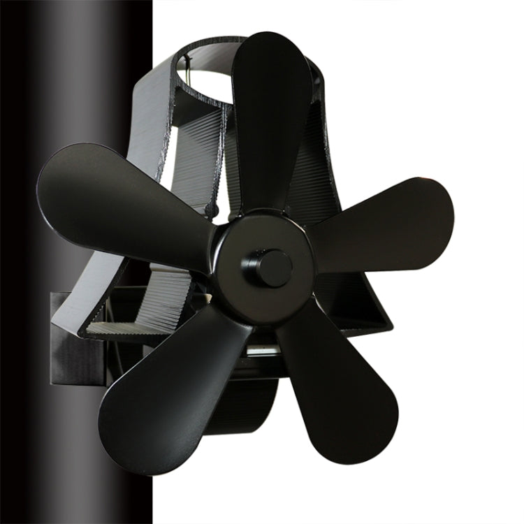 Ventilatore per stufa camino in alluminio a 5 pale