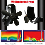 Ventilatore per stufa camino in alluminio a 5 pale