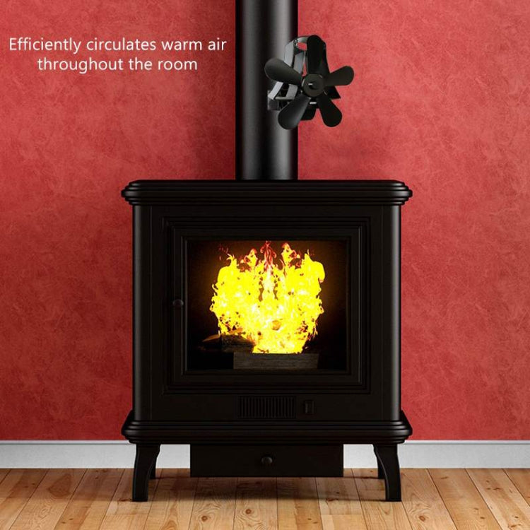 Ventilatore per stufa camino in alluminio a 5 pale
